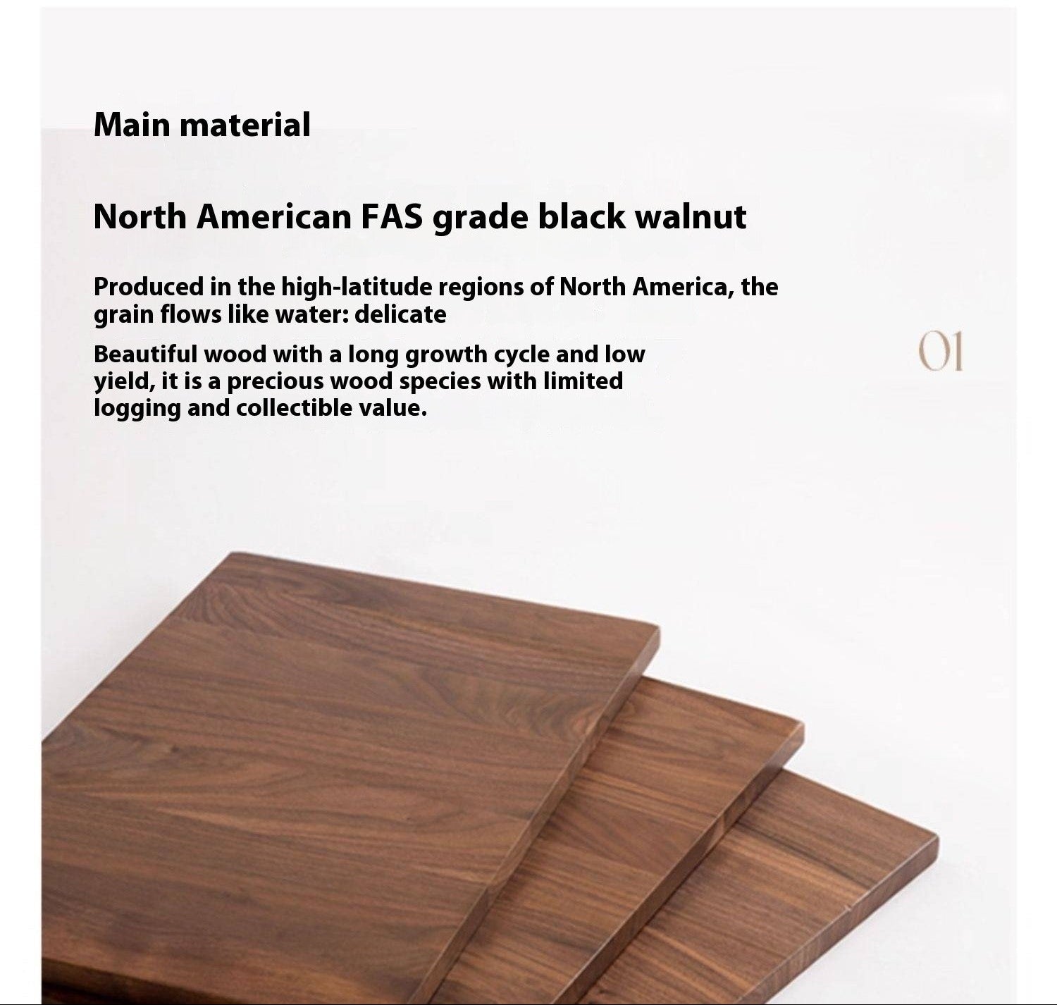 Set 4 pcs Black Walnut, Ash, Oak Solid Wood Dining Chair