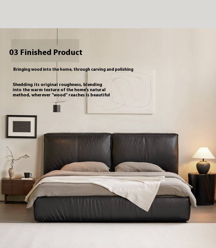 Black Walnut, Oak Wood Wabi-Sabi Style Nightstand