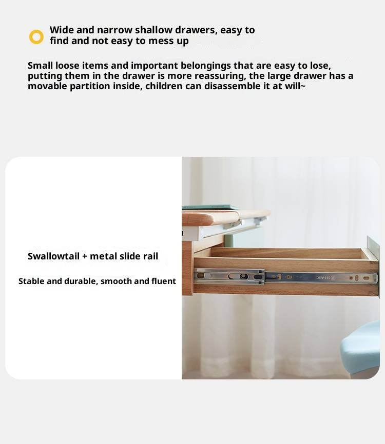 Beech Solid Wood Modern Hand Cranked Children s Writing Desk