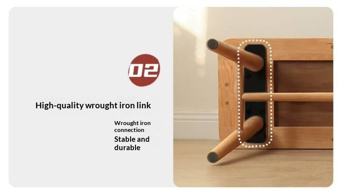 Cherry Solid Wood Long Bench