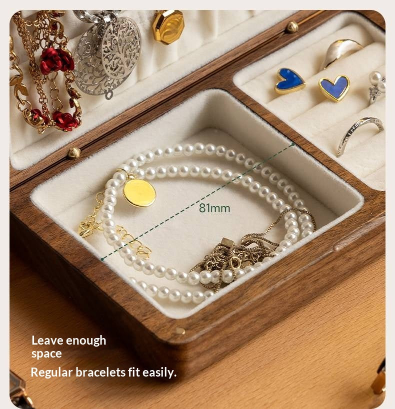 Black walnut, Cherry Solid Wood Handmade Jewelry Box