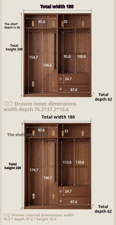 Oak Solid Wood Fluted Sliding Door Wardrobe
