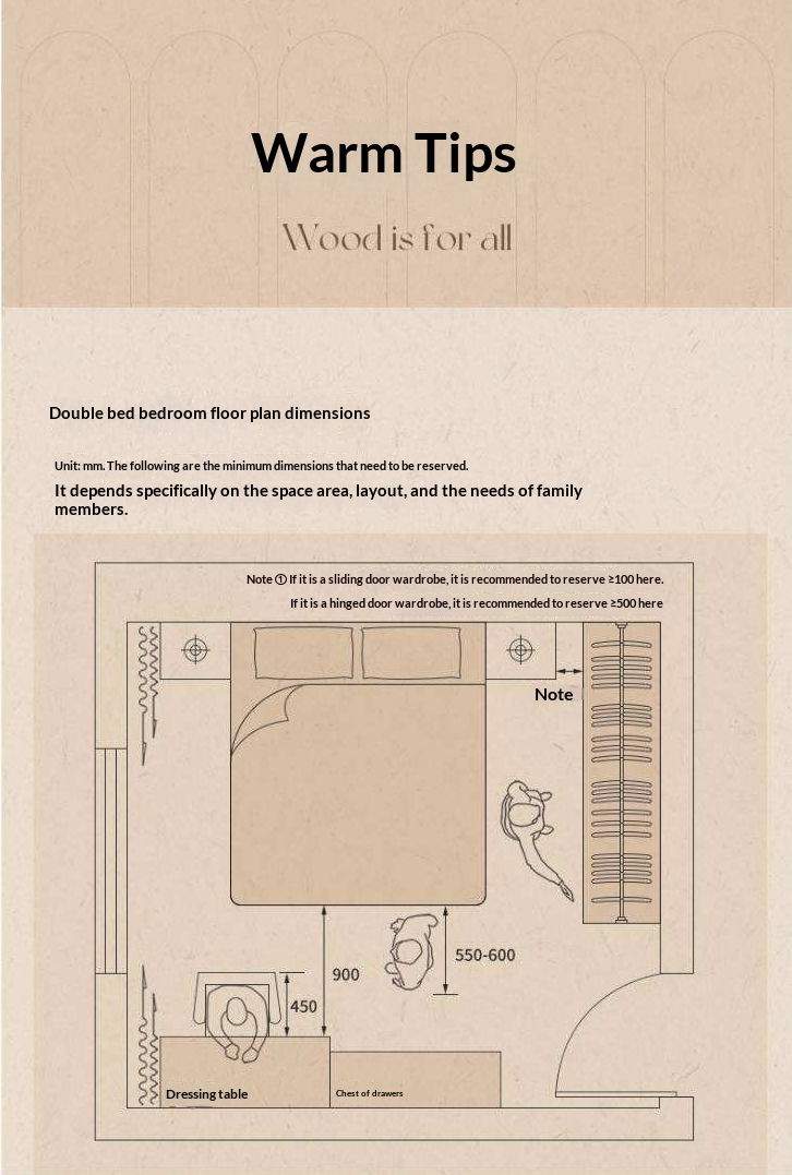 Poplar Solid Wood French Country Arched Panel Bed with Storage Base Box Bed