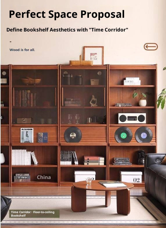 Black Walnut, Tulipwood Solid Wood Antique Style Bookshelf