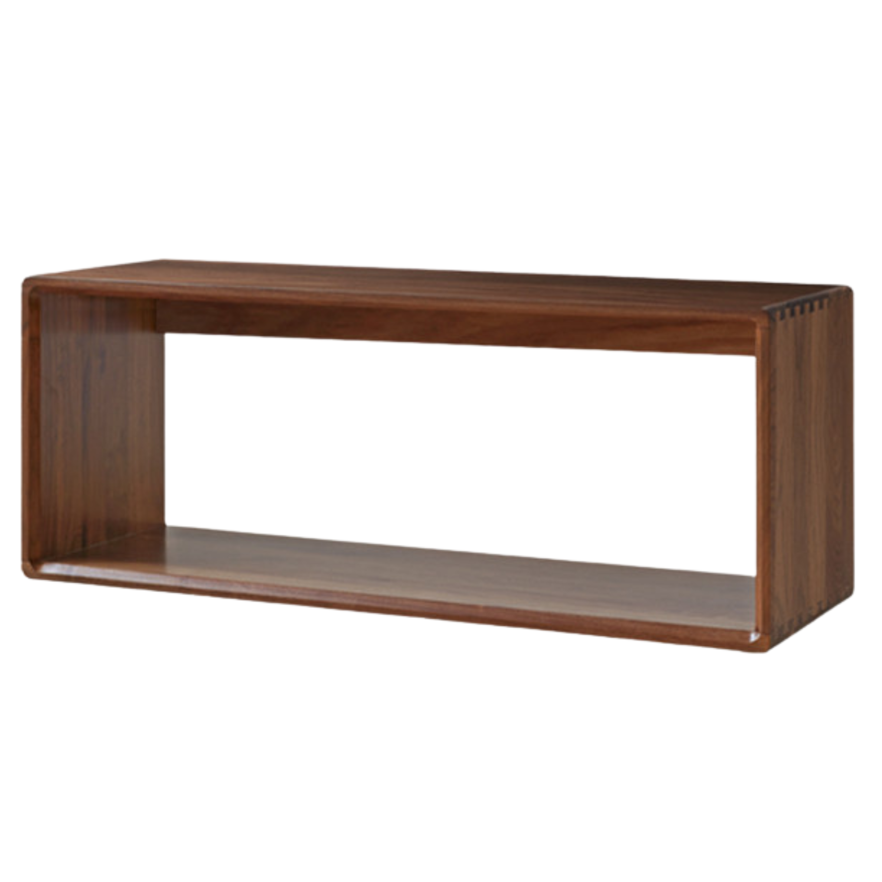 Black Walnut, Oak Solid Wood Small Combination Bookcase.