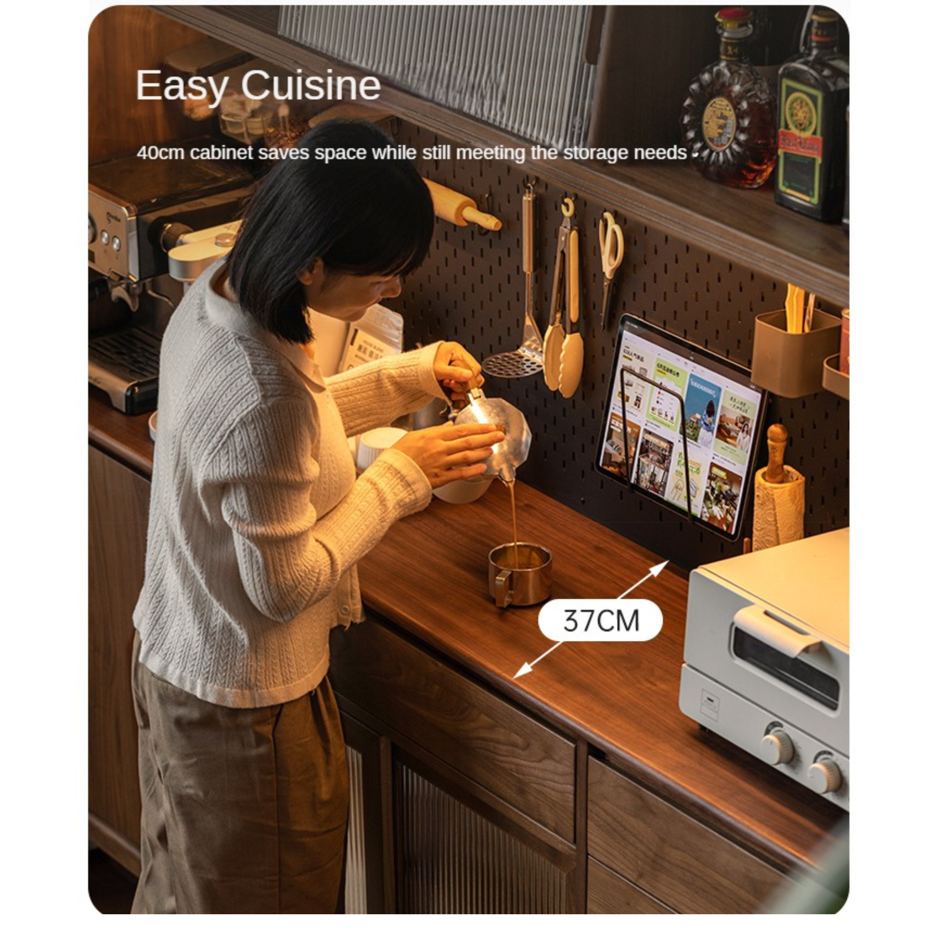 Black Walnut Solid Wood Simple Modern Sideboard