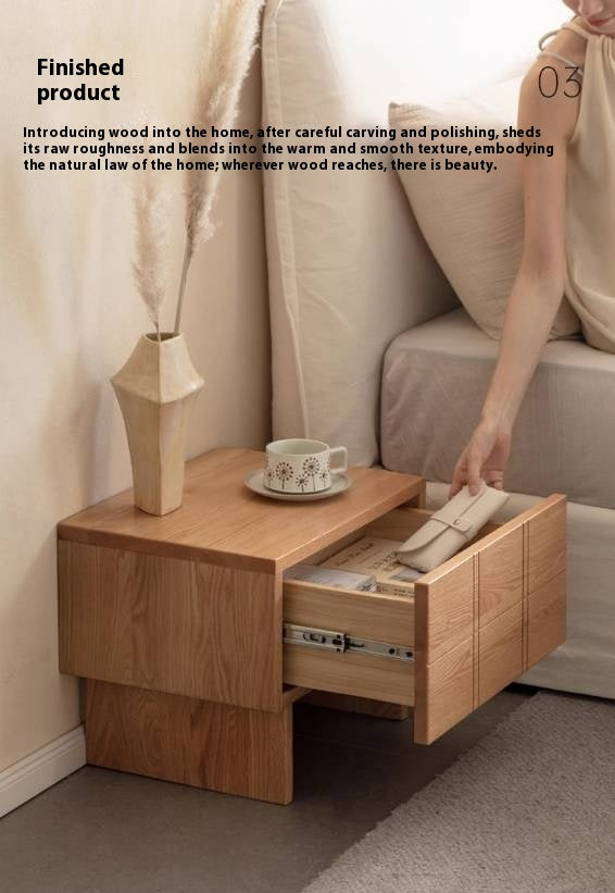 Oak, Black Walnut Solid Wood Wabi Sabi Nightstand