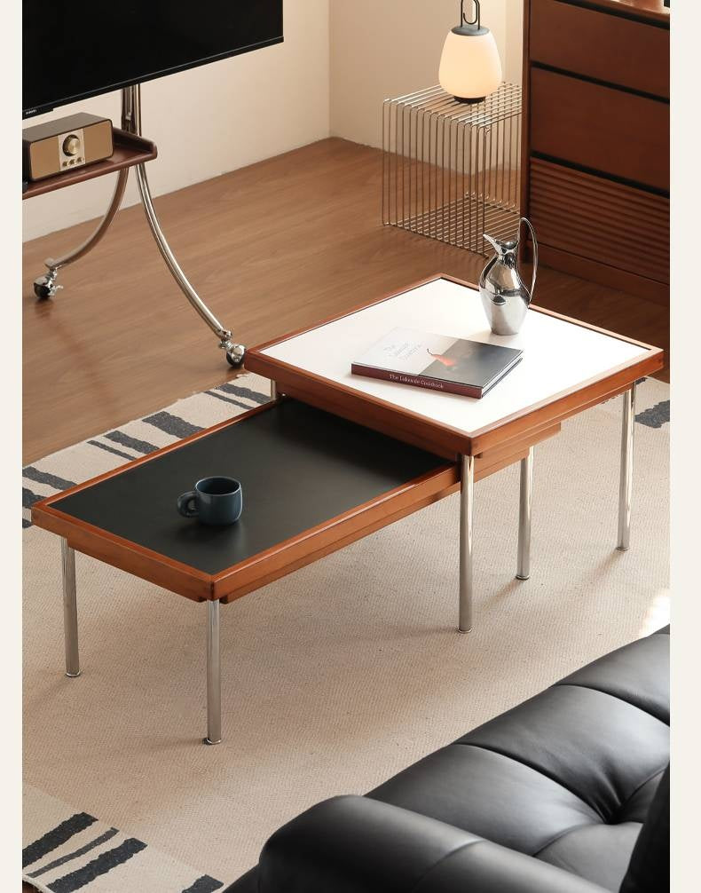 Poplar Solid Wood Ancient Square Coffee Table