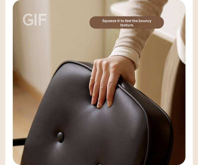 Leather Swivel Office Chair with Armrests