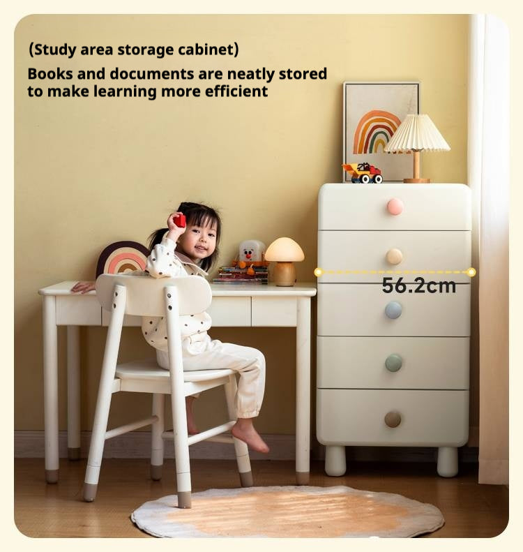 Rubber Solid Wood Children's Storage Cabinet.