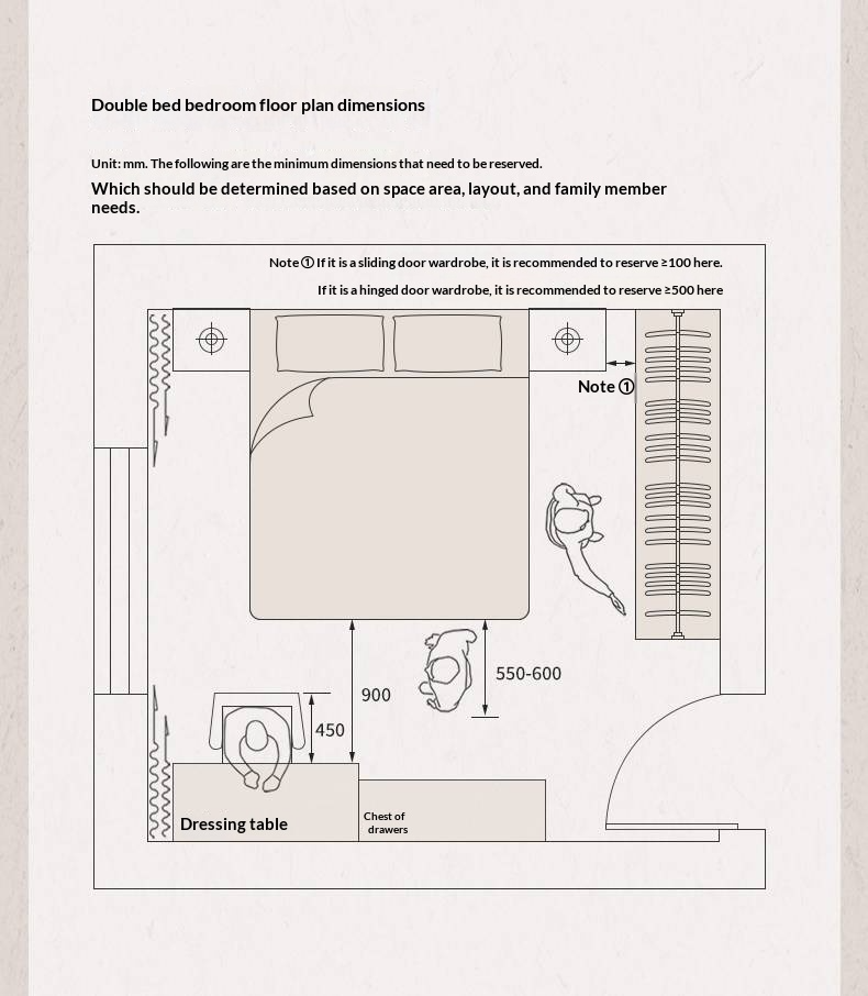 Rubberwood Solid Wood Bed — French Vintage Style, Large Slab Bed