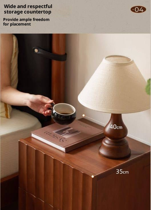 Poplar, Black Walnut Solid Wood Antique Style Nightstand