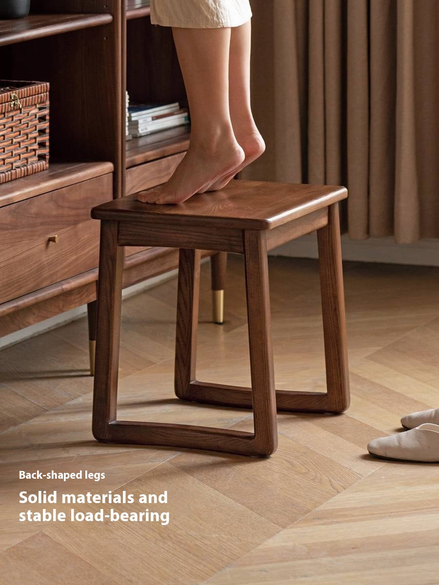 Ash, Oak Solid Wood Modern and Simple Style Tea Stool