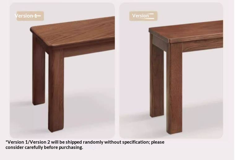 Black Walnut, Oak, Sandalwood, Ash, Solid Rubberwood Nordic Long Bench