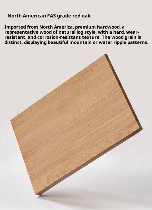 Oak Solid Wood Modern Side Cabinet.