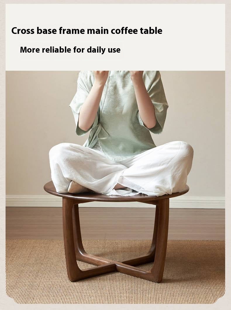 Ash Solid Wood Round Coffee Table