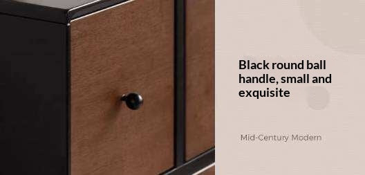 Rubberwood Solid 9-Drawer Dresser, Mid Century Bedroom Storage Cabinet