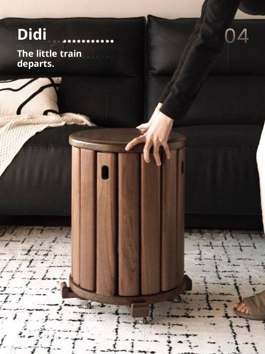 Black Walnut, Ash Oak, Solid Rubberwood Solid Wood Stacking Stool