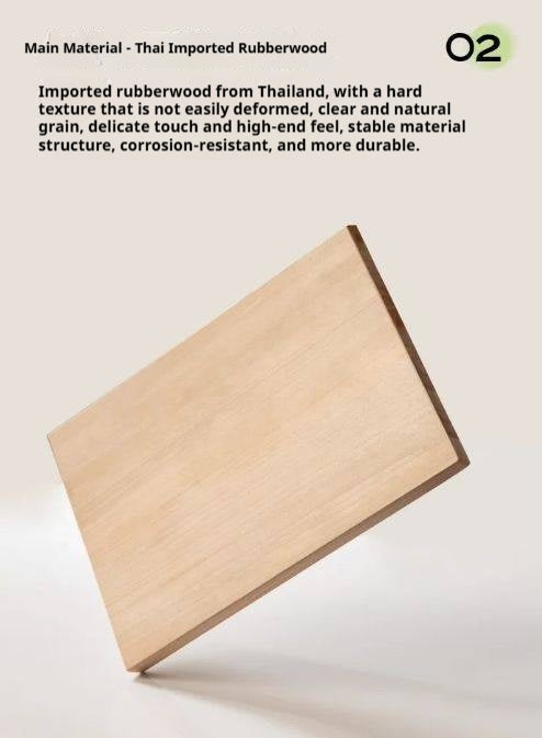 Solid RubberWood Modern Narrow Cream Style Drawer Desk