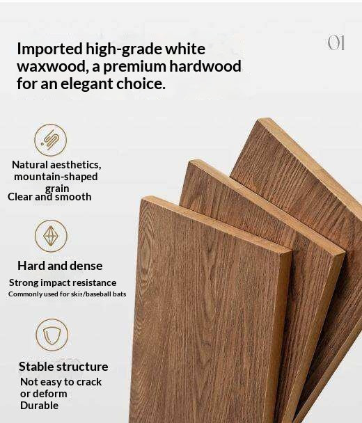 Ash Solid Wood Bookcase with Wall-Mounted Display and Storage Cabinet