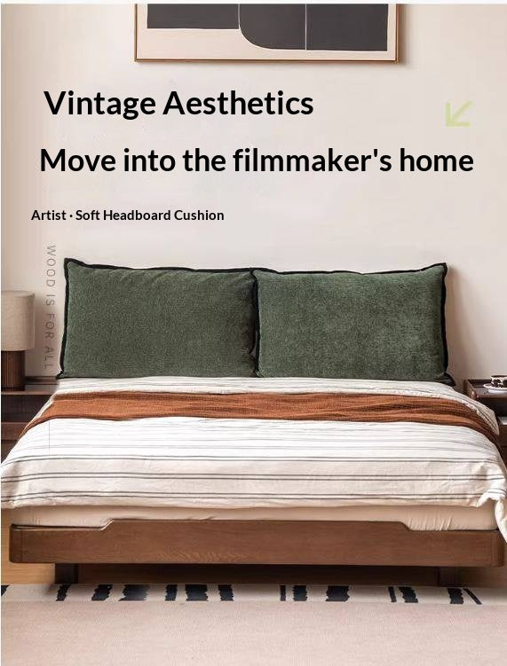 Vintage Style Bed Headboard Pillow with High Backrest Support