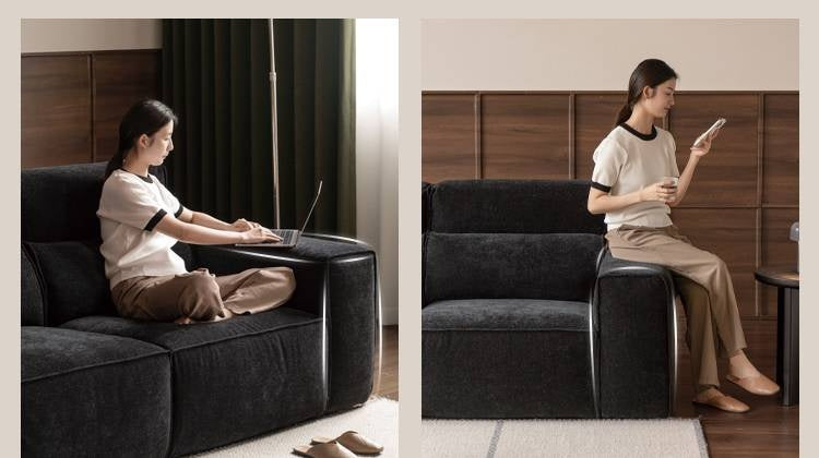 Fabric Modern Style chenille tofu block Sofa