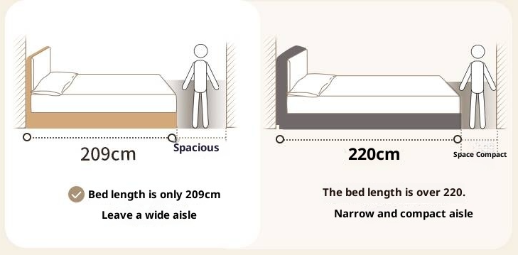 Rubberwood Solid Wood Bed Modern Minimalist Box Bed White Cream Style