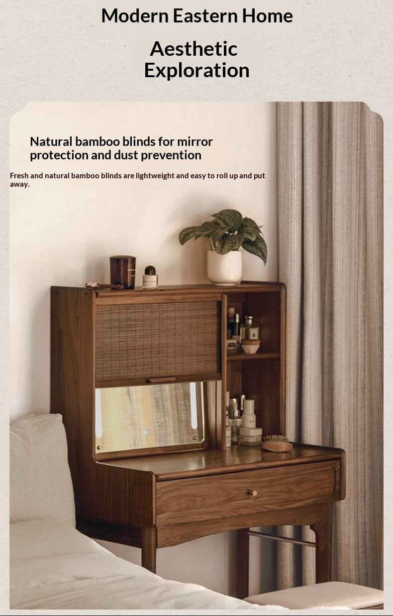 Ash, Black Walnut Solid Wood Vanity Table