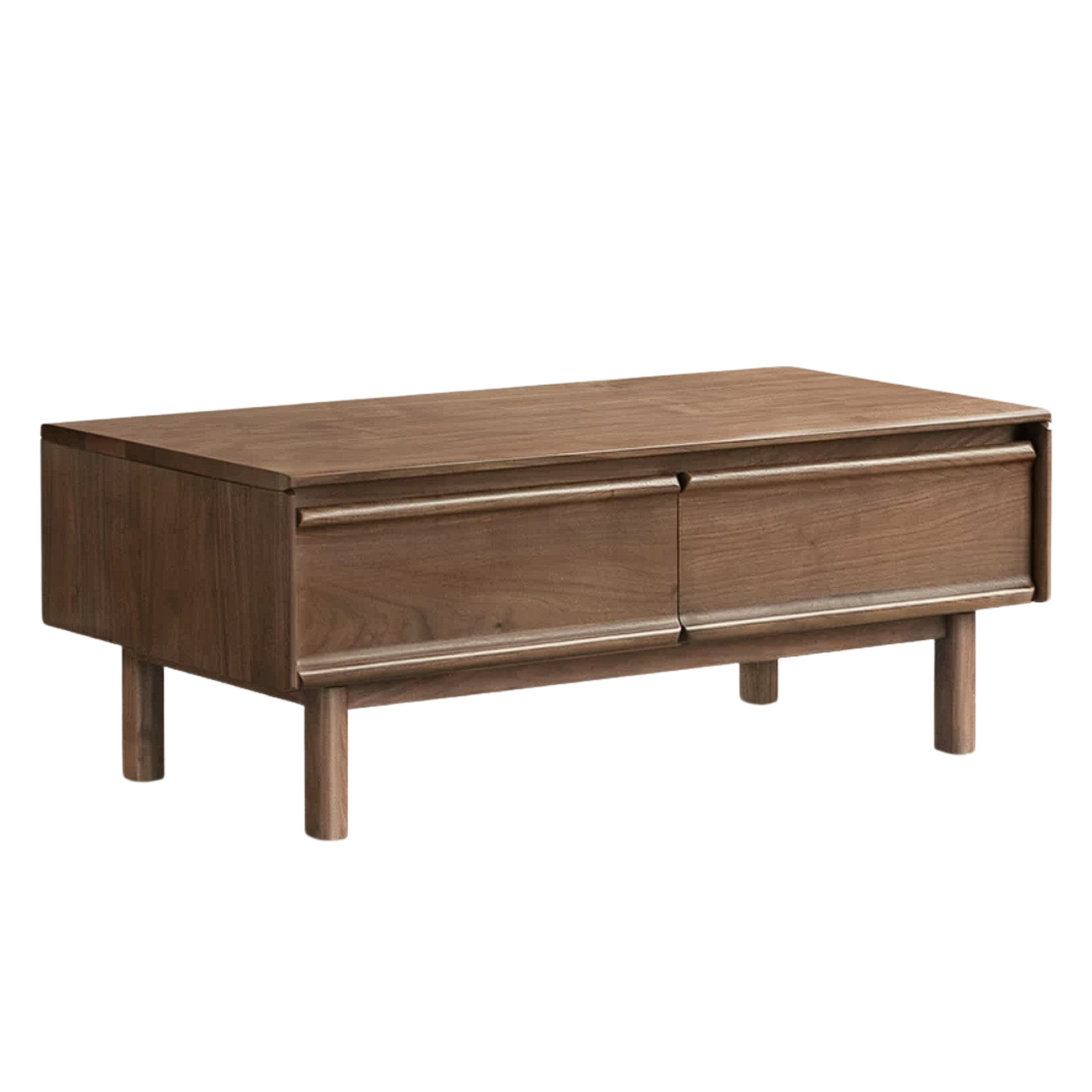 Black Walnut, Ash, Oak Solid Wood, Solid Longan Hardwood Modern Coffee Table