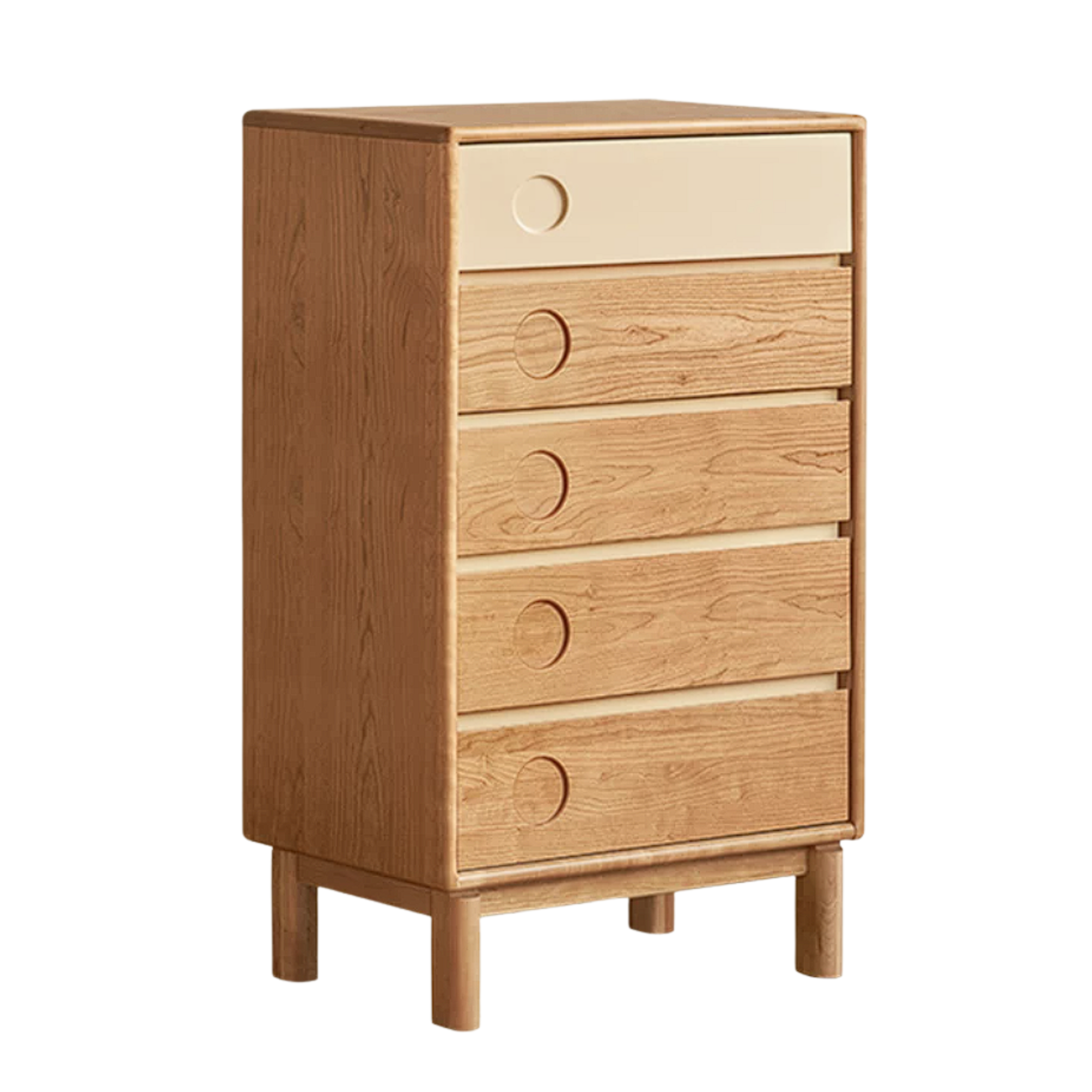 Cherry, Tulipwood Solid Wood Modern Minimalist Chest of Drawers