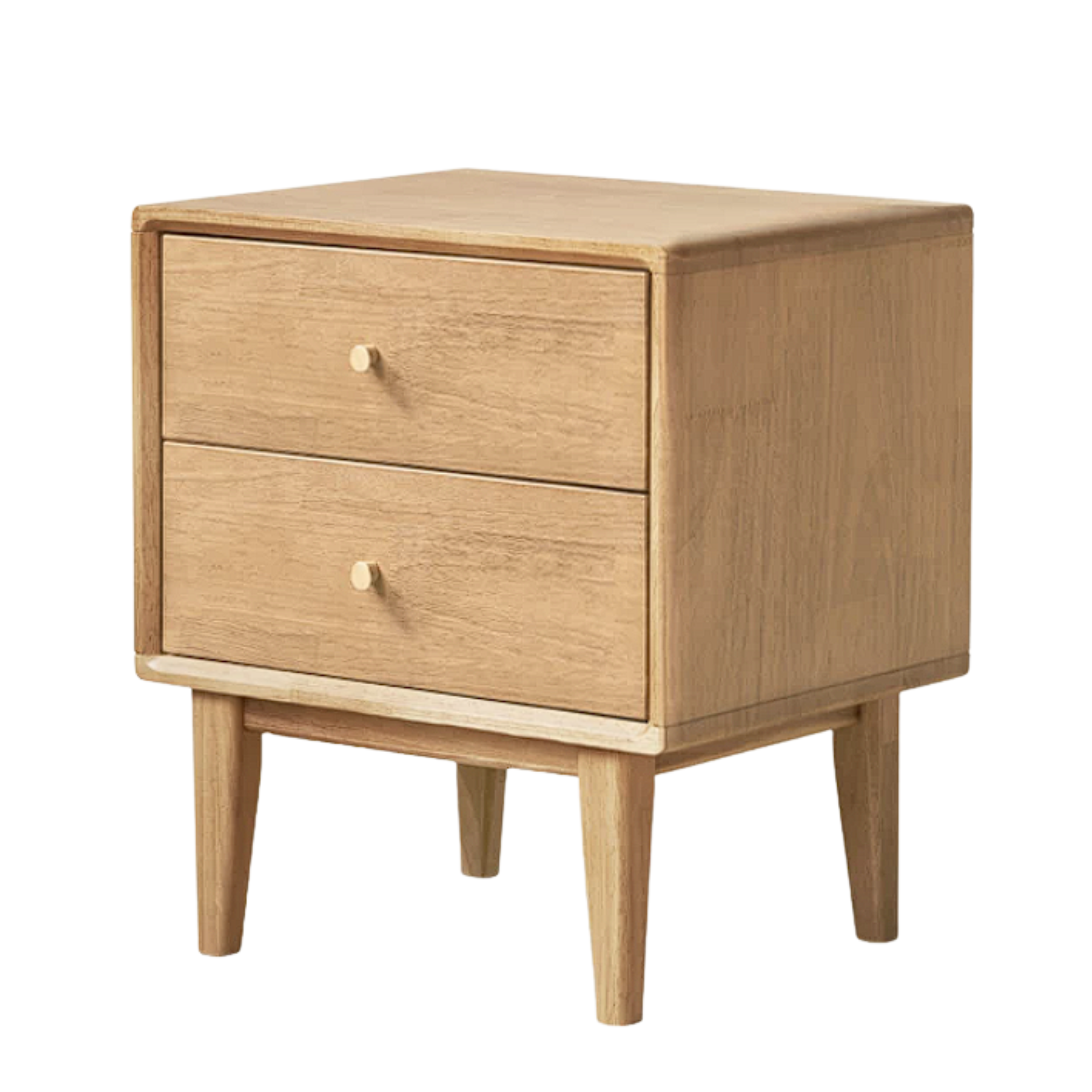 Ash, Oak Solid Wood, Solid RubberWood Nightstand.