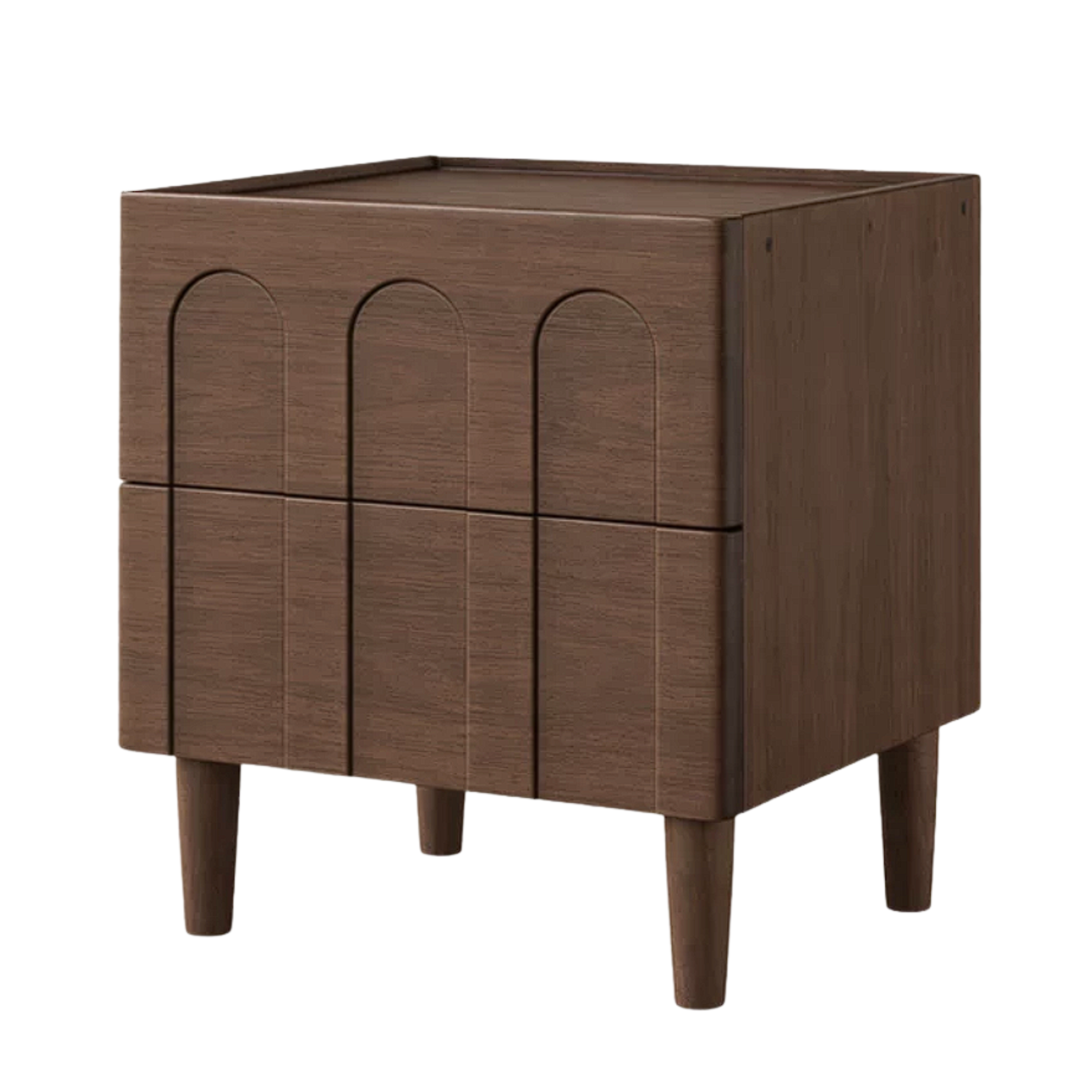 Black Walnut, Poplar, Sandalwood Solid Wood Modern Simple Nightstand.