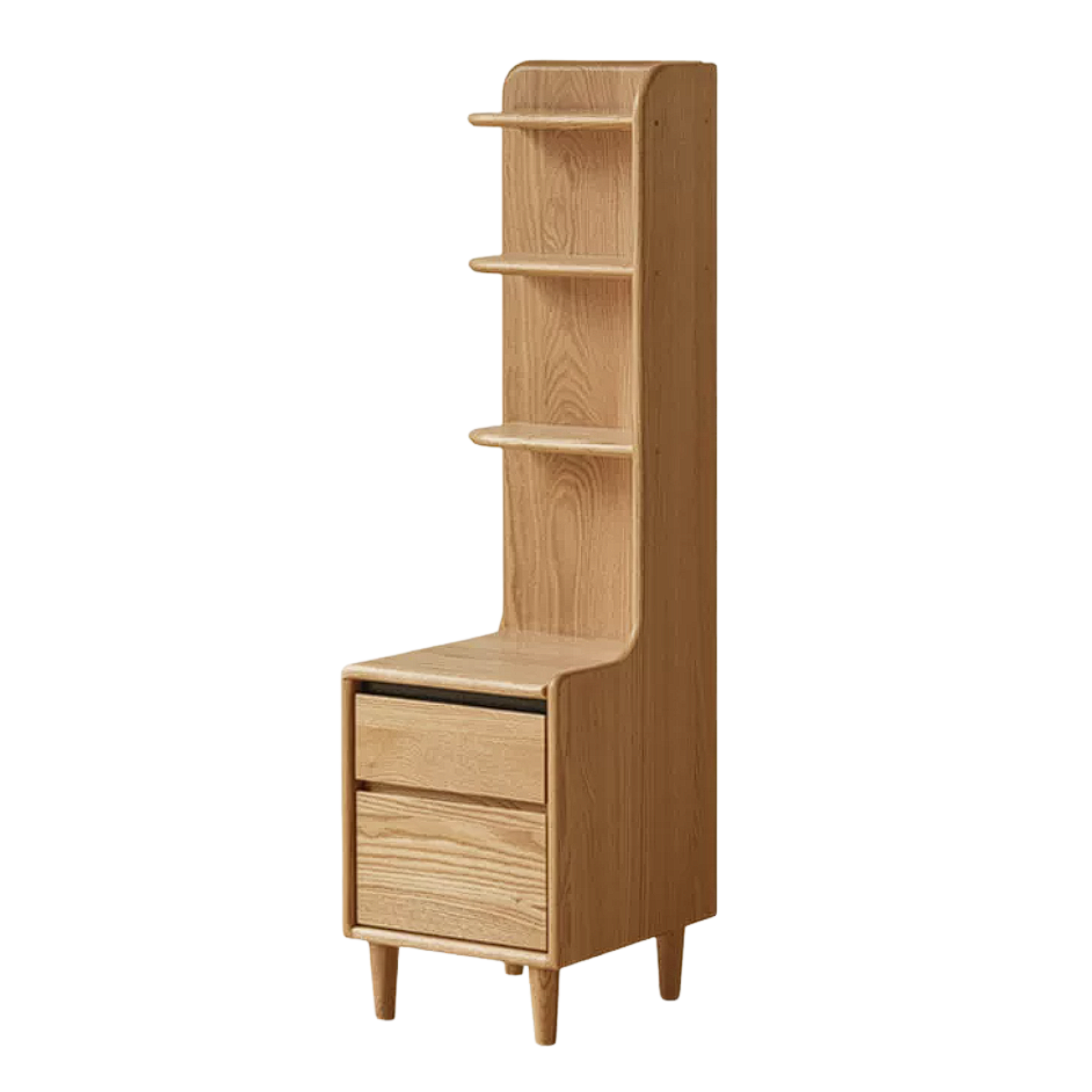 Oak Solid Wood Modern Nightstand.