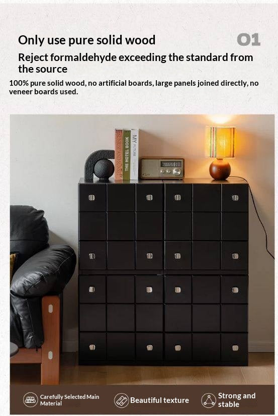 Solid RubberWood Retro Style Side Cabinets