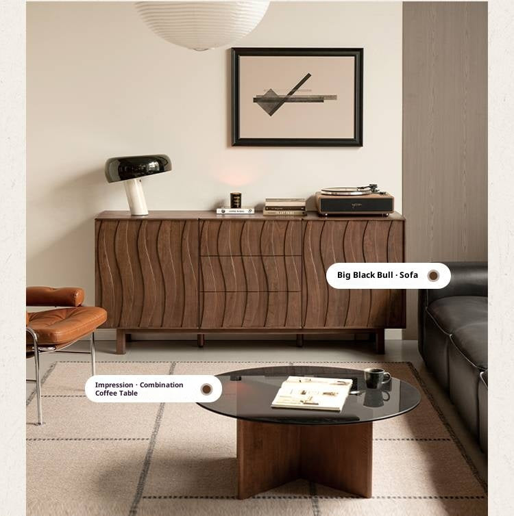 Black Walnut Solid Wood Antique Style Sideboard