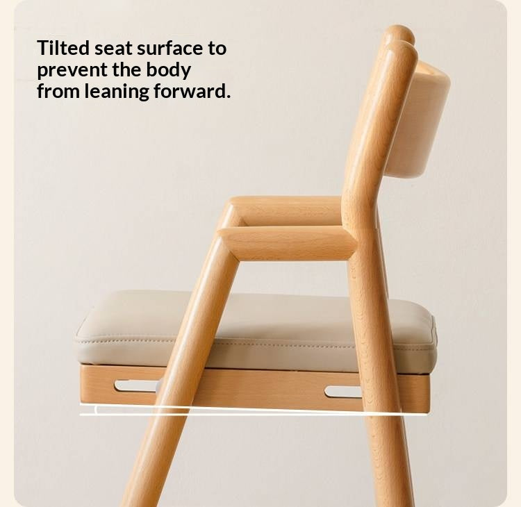 Oak, Beech Solid Wood Kids Chair Height-Adjustable
