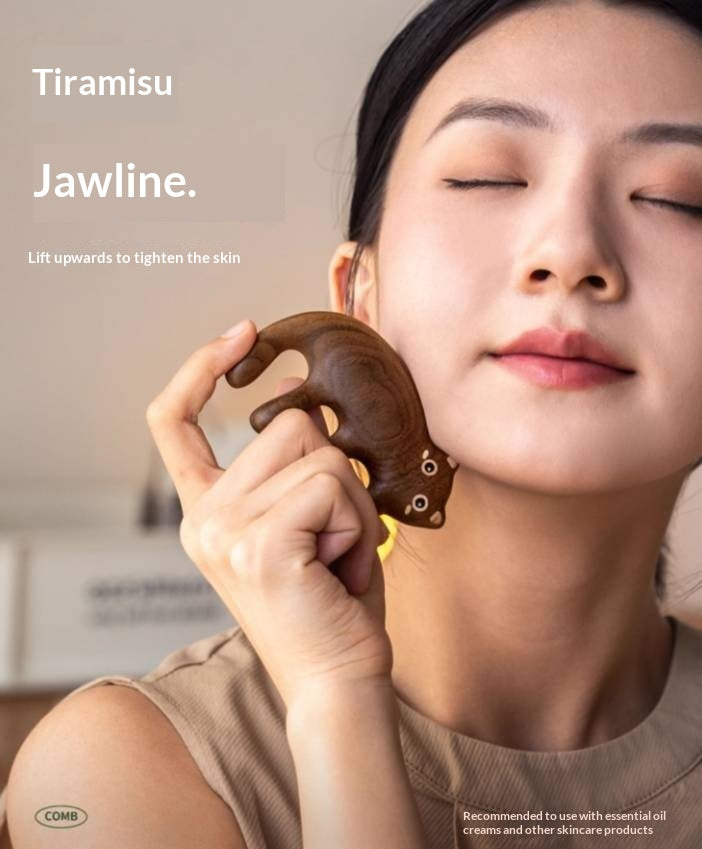 Black Walnut Solid Wood Modern Massage Comb