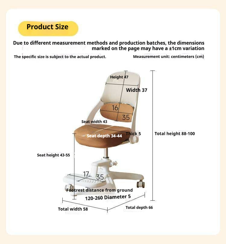 Kids Adjustable Swivel Study Chair with Footrest