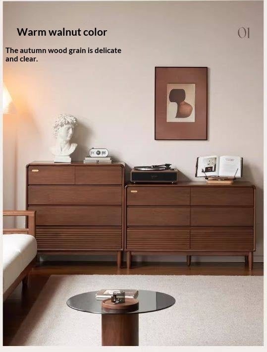 Catalpa Solid Wood Modern Chest of Drawers