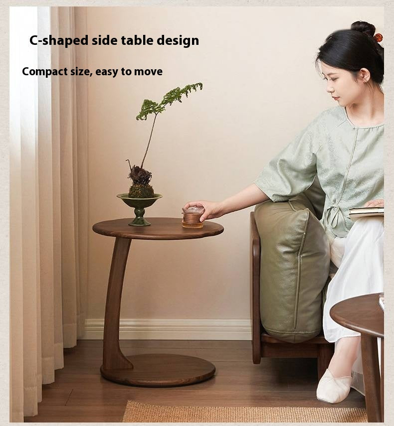 Ash Solid Wood Round Coffee Table