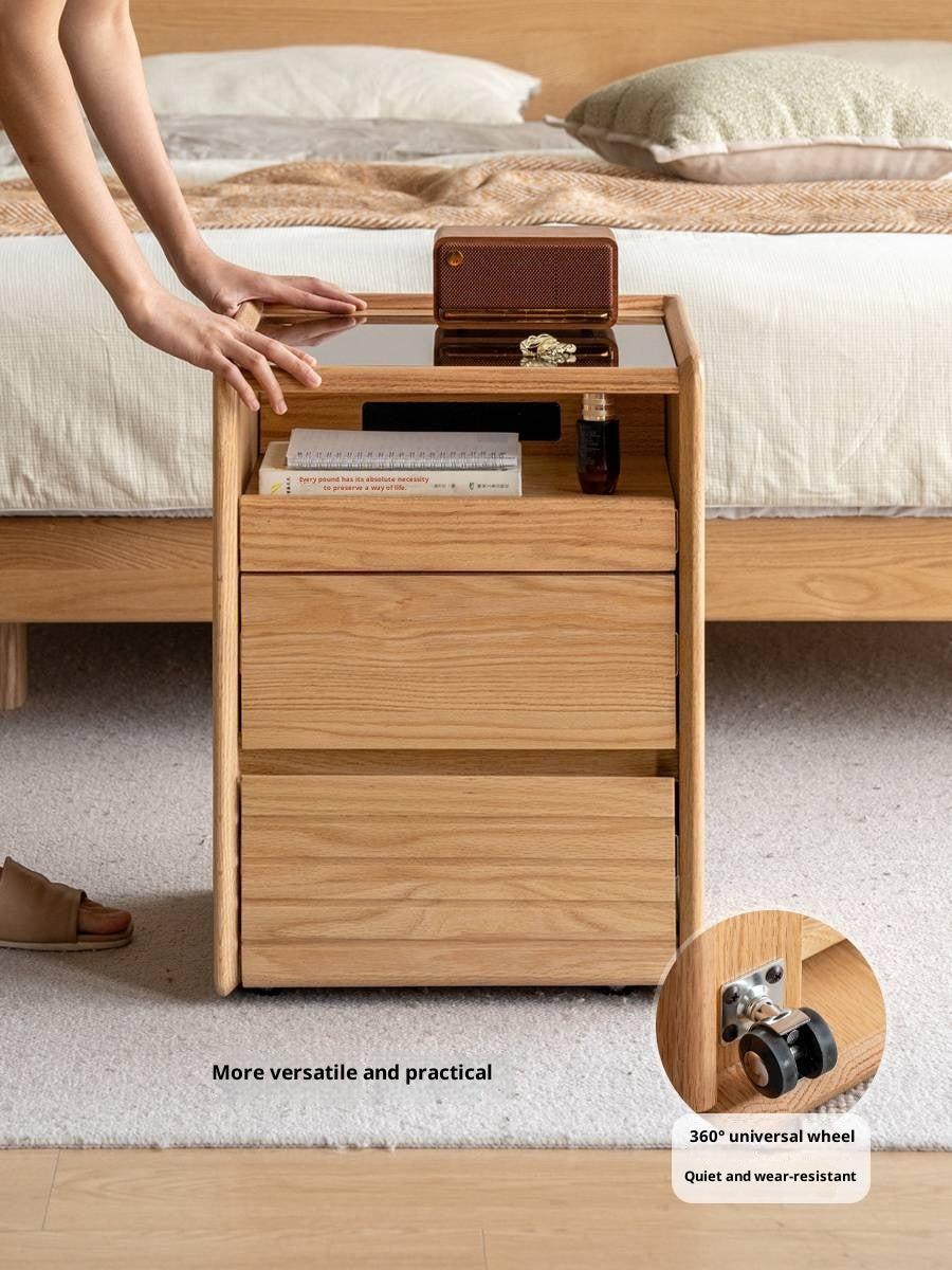 Oak, Ash, Beech Solid Wood Modern Simple Nightstand