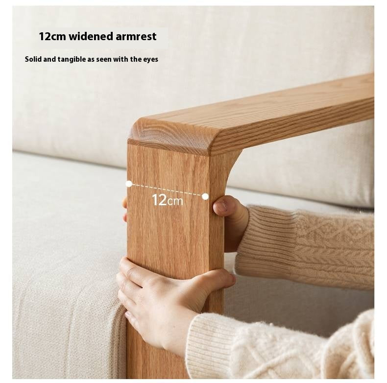 Oak, Poplar, Rubberwood, Beech Solid Wood Modern Fabric Sofa.