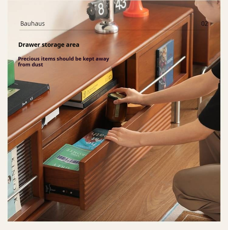 Tulipwood Solid Wood Bauhaus Style TV Cabinet