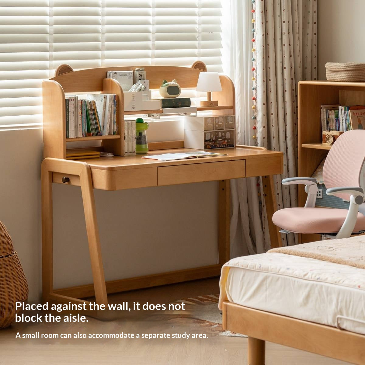 Beech Solid Wood Kids Study Table