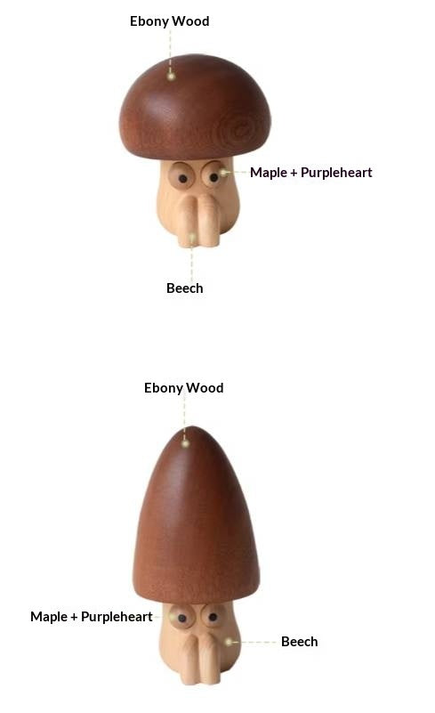 Ebony Wood, Beech Solid Wood Magic Mushroom Music Box