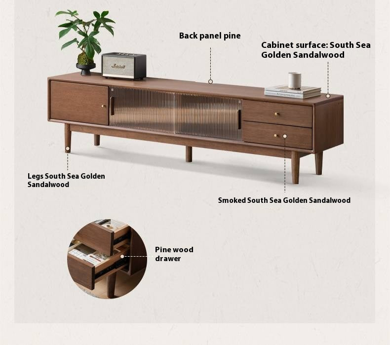 Sandalwood Solid Wood Modern TV Stand