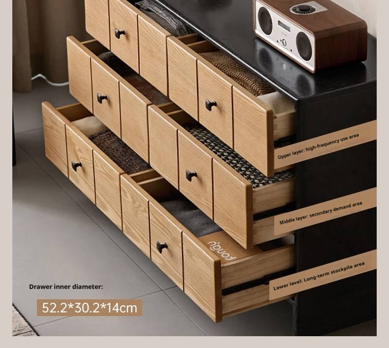 Ash Solid Wood Modern Chest of Drawers