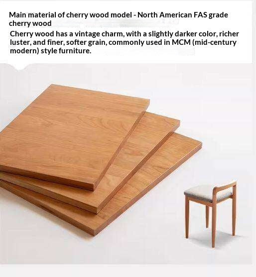 Beech, Cherry Solid Wood Makeup Stool Chair