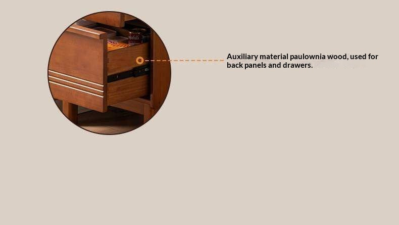 Poplar Solid Wood Vintage Style Sideboard with Dining Room Storage