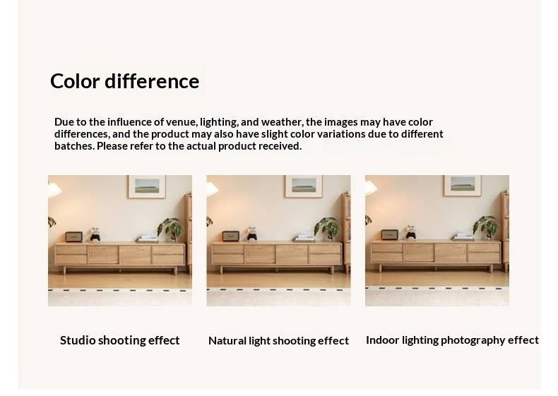 White Ash, Ash Solid Wood TV Stand with Sliding Doors and Sleek Finish